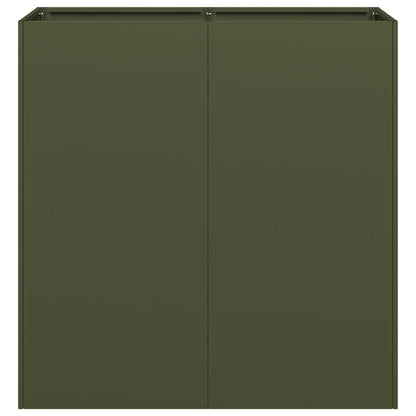 Planter Olive Green 80x40x80 cm Cold-rolled Steel