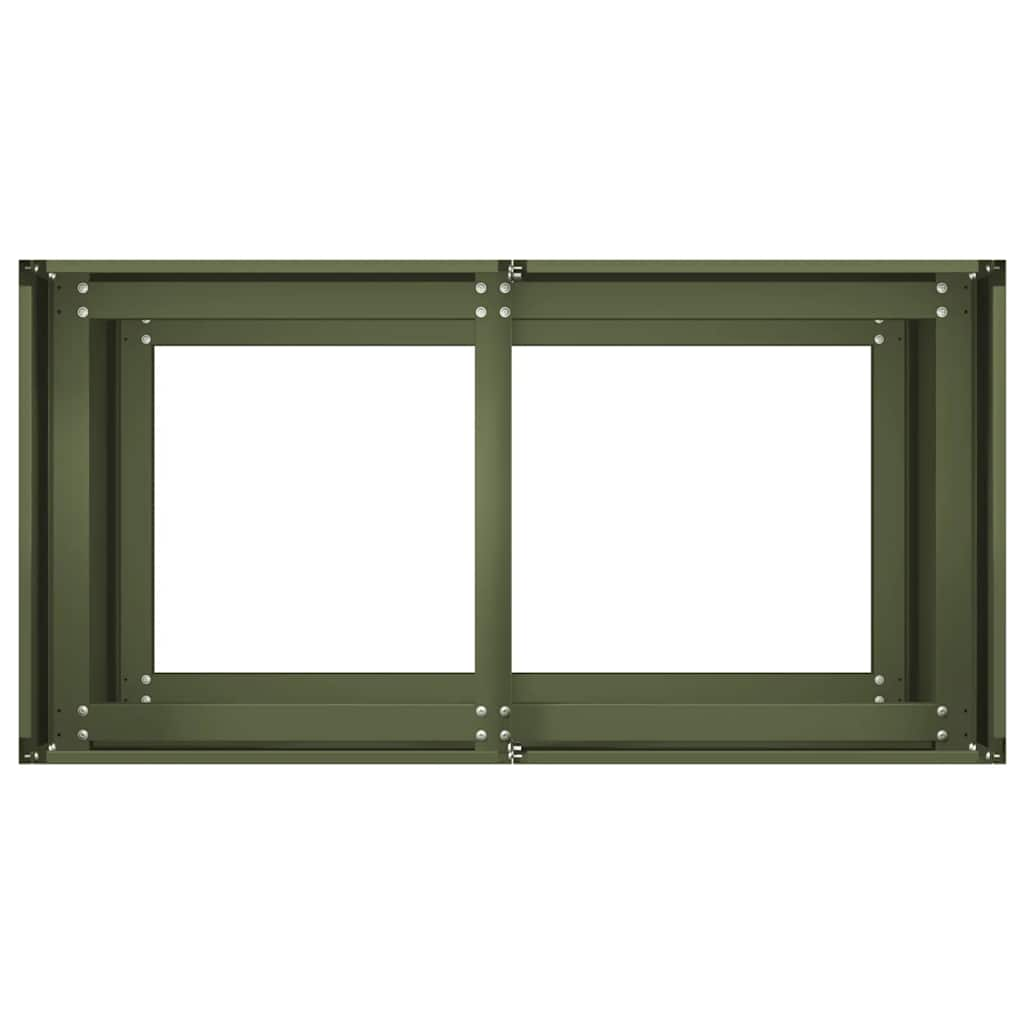 Planter Olive Green 80x40x80 cm Cold-rolled Steel