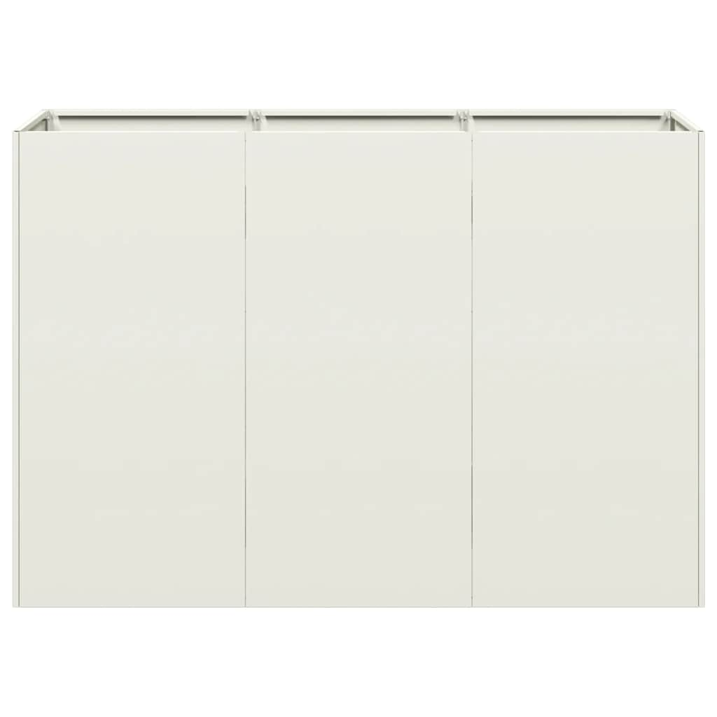 Planter White 120x40x80 cm Cold-rolled Steel