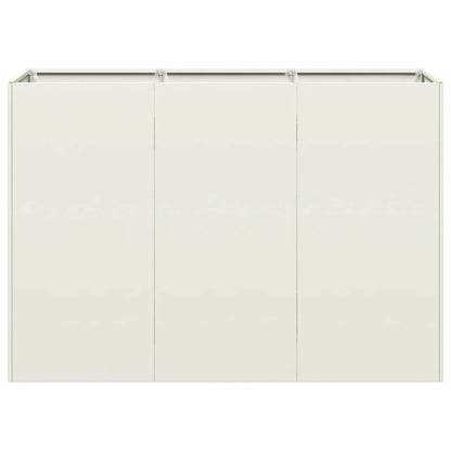 Planter White 120x40x80 cm Cold-rolled Steel