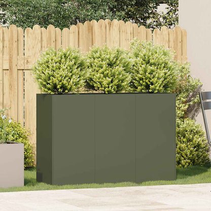 Planter Olive Green 120x40x80 cm Cold-rolled Steel