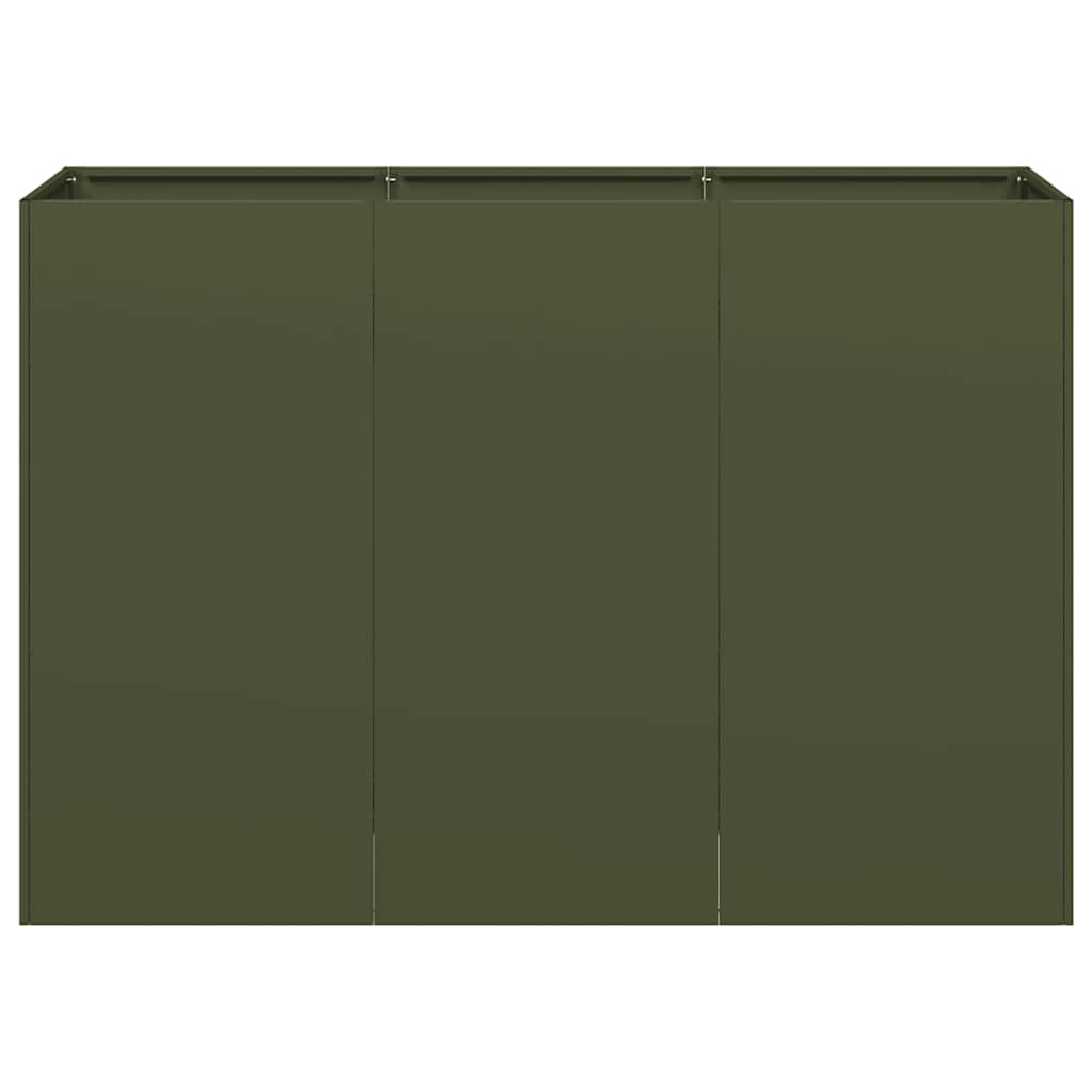 Planter Olive Green 120x40x80 cm Cold-rolled Steel