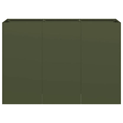 Planter Olive Green 120x40x80 cm Cold-rolled Steel