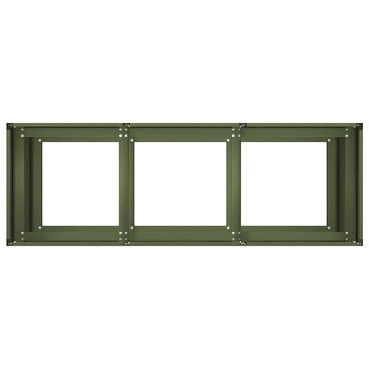 Planter Olive Green 120x40x80 cm Cold-rolled Steel