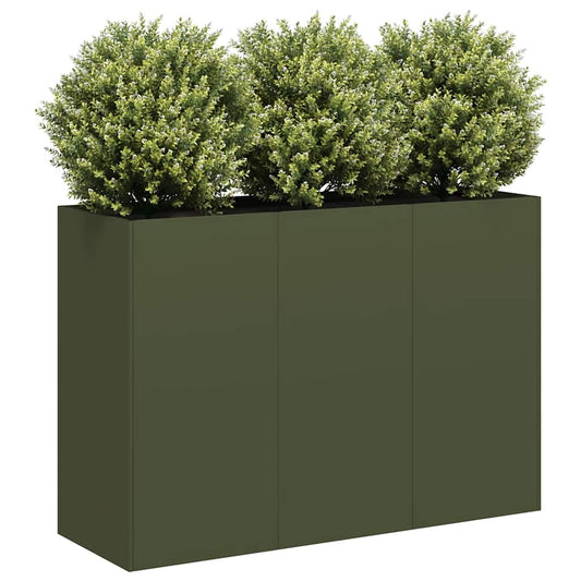 Planter Olive Green 120x40x80 cm Cold-rolled Steel