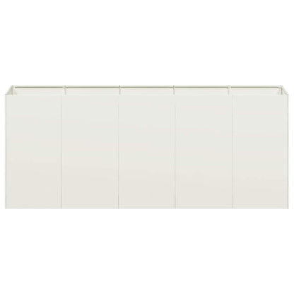 Planter White 200x40x80 cm Cold-rolled Steel