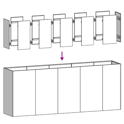Planter Anthracite 200x40x80 cm Cold-rolled Steel