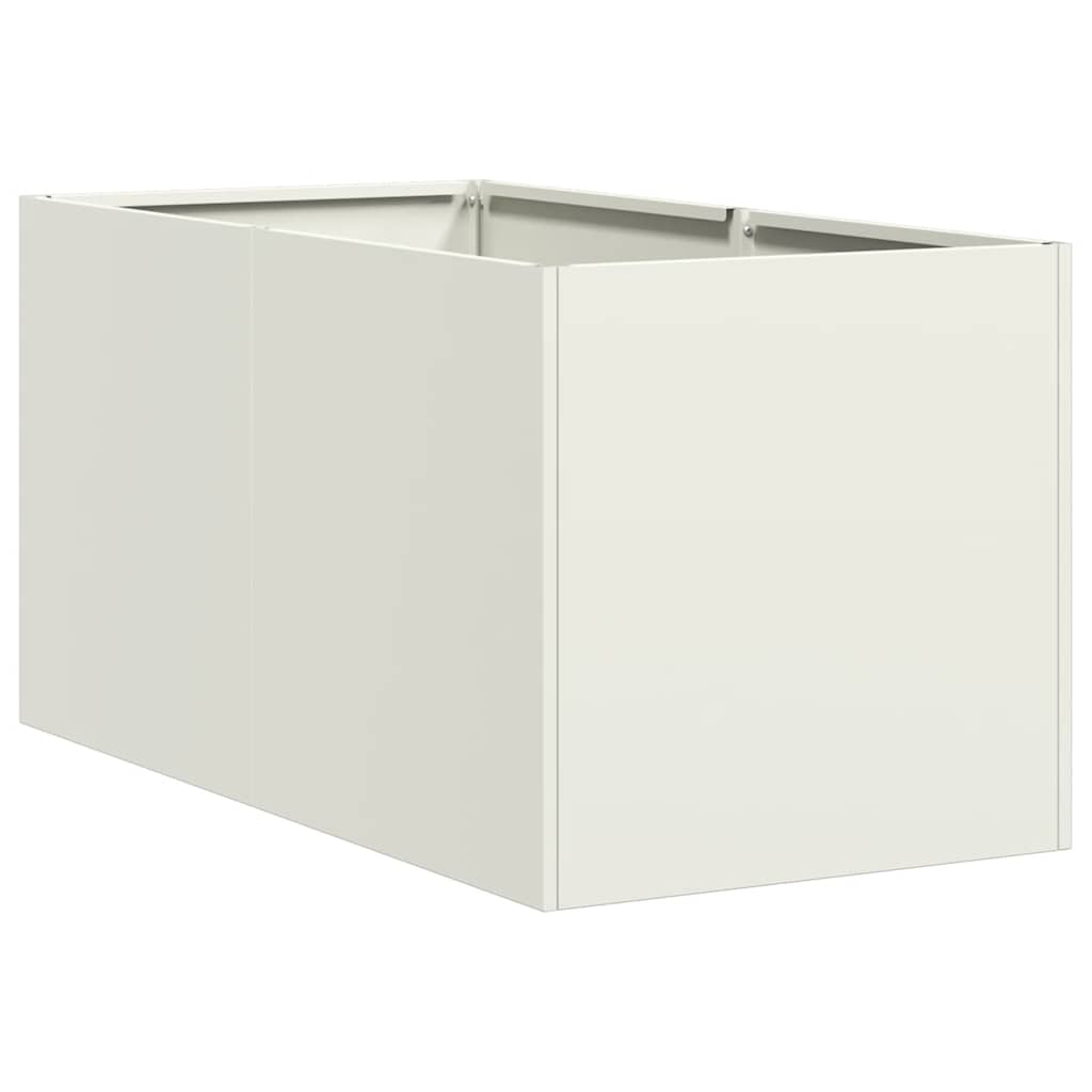 Planter White 40x80x40 cm Cold-rolled Steel