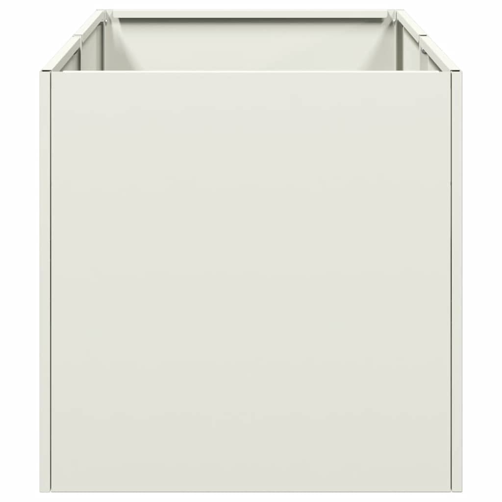 Planter White 40x80x40 cm Cold-rolled Steel