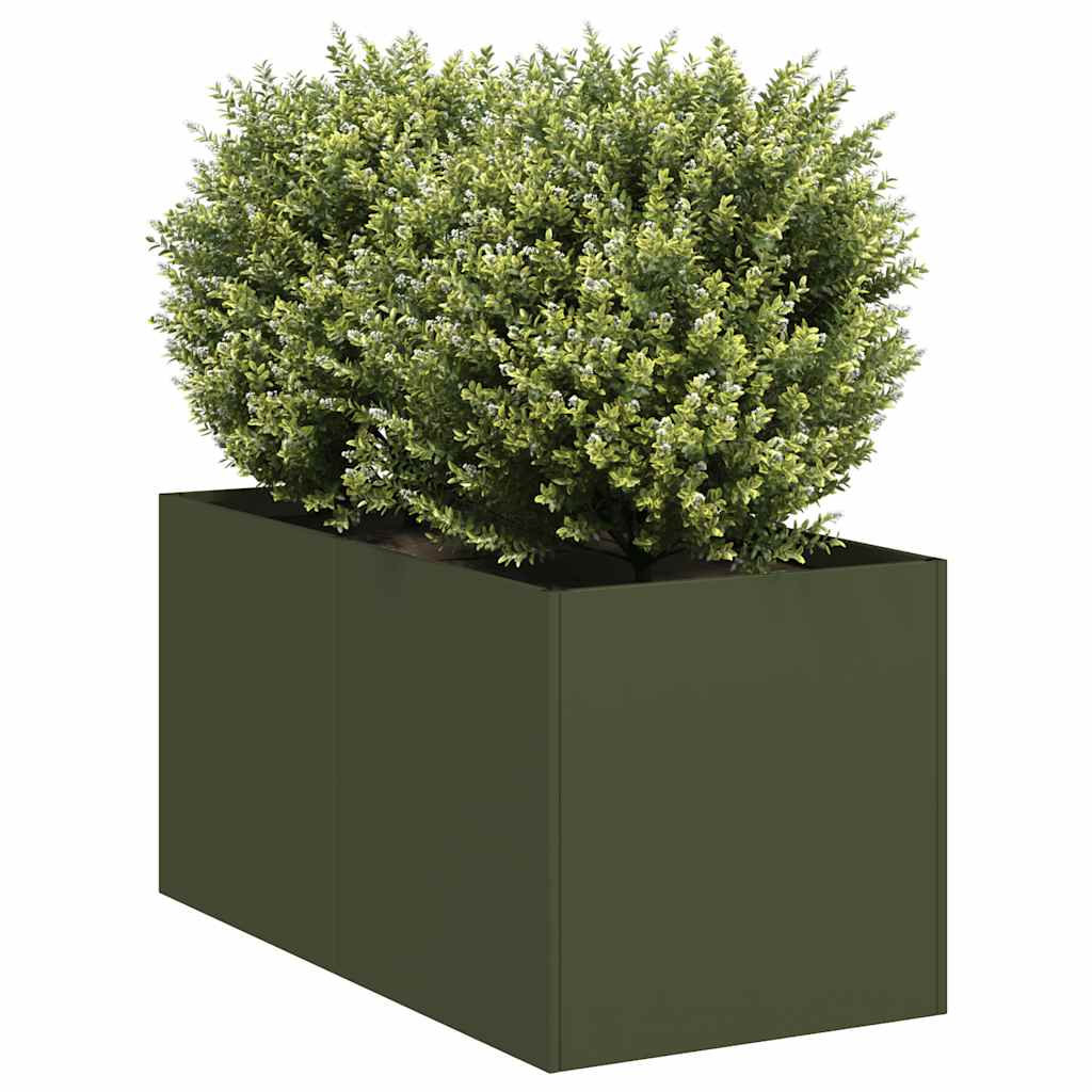 Planter Olive Green 40x80x40 cm Cold-rolled Steel