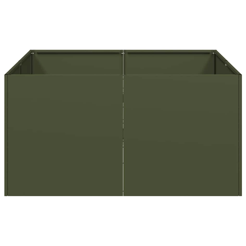 Planter Olive Green 80x80x40 cm Cold-rolled Steel