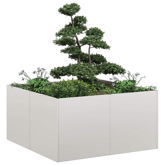 Planter 80x80x40 cm Stainless Steel