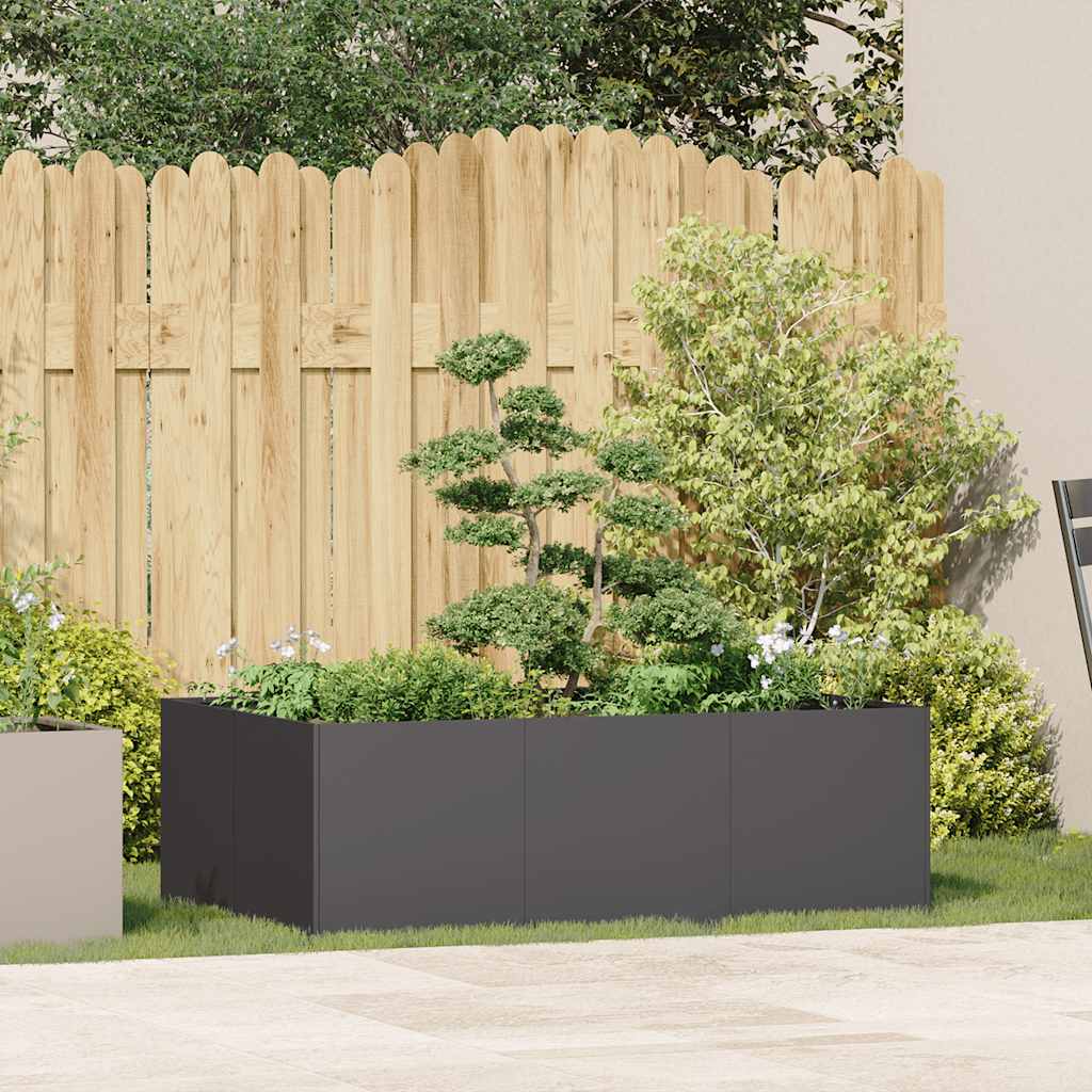 Planter Black 120x80x40 cm Steel