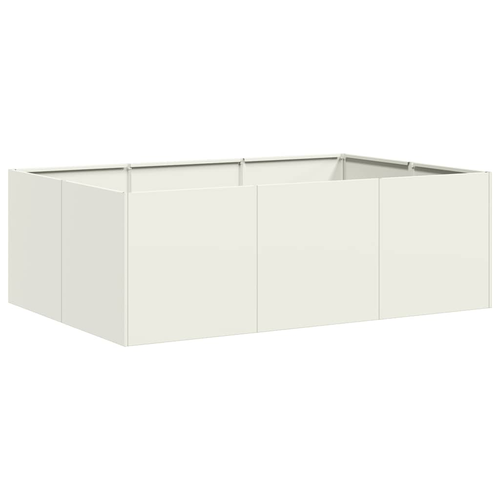 Planter White 120x80x40 cm Steel