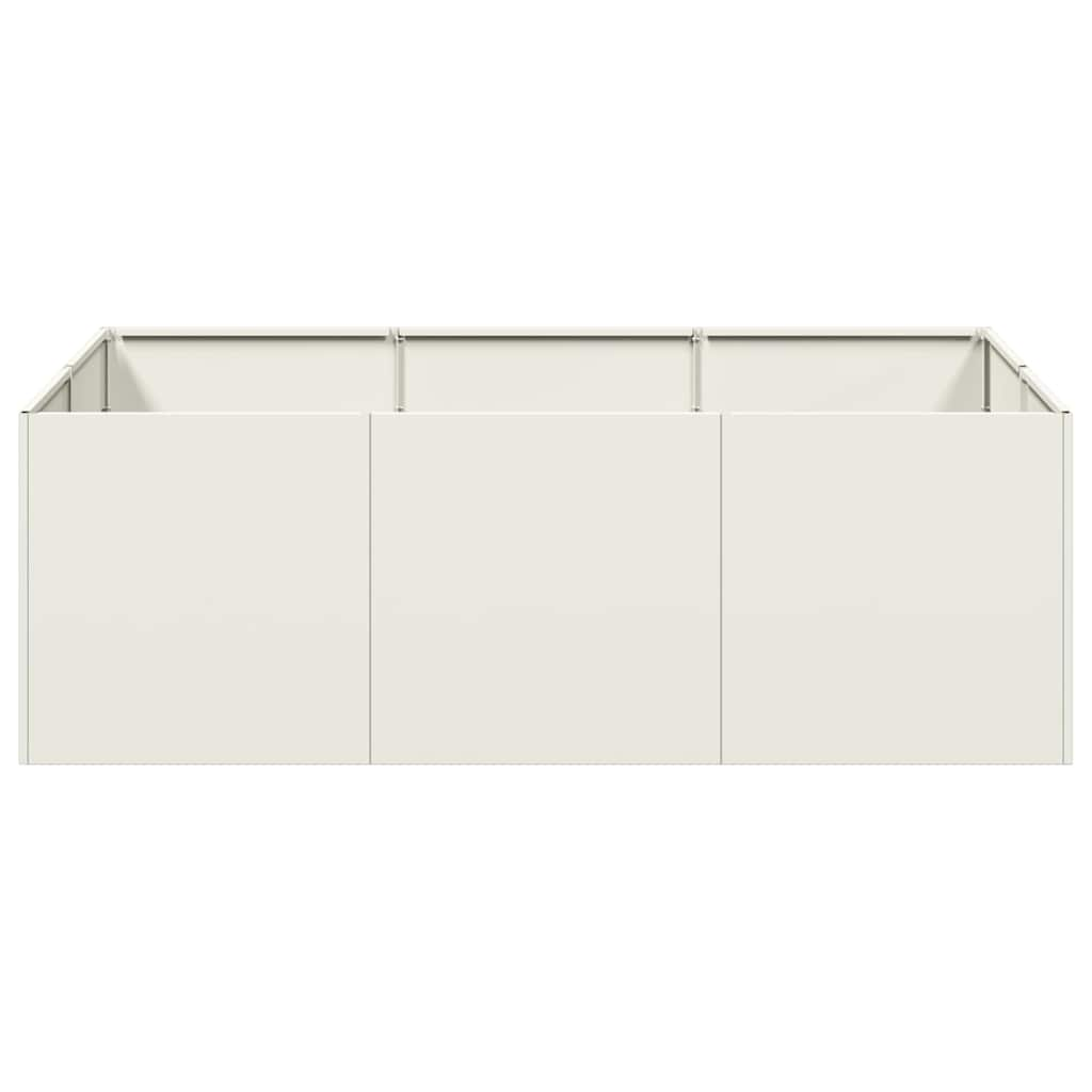 Planter White 120x80x40 cm Steel