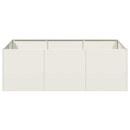 Planter White 120x80x40 cm Steel