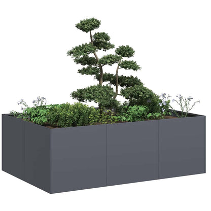 Planter Anthracite 120x80x40 cm Steel