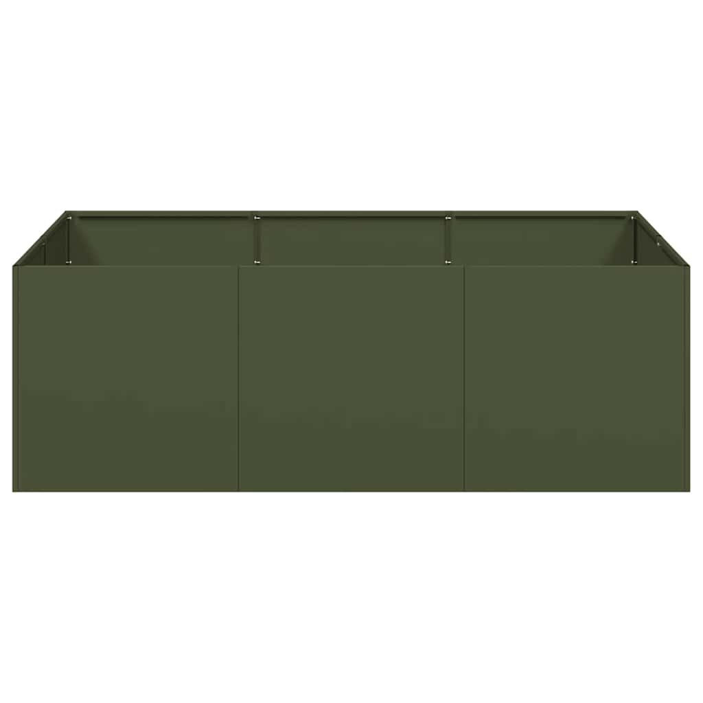 Planter Olive Green 120x80x40 cm Steel