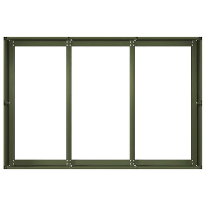 Planter Olive Green 120x80x40 cm Steel