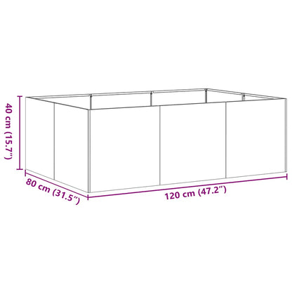 Planter Olive Green 120x80x40 cm Steel