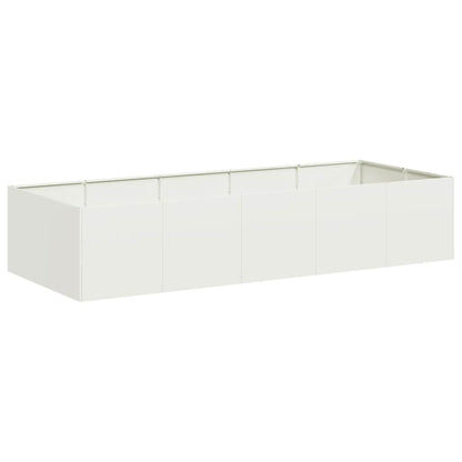 Planter White 200x80x40 cm Steel