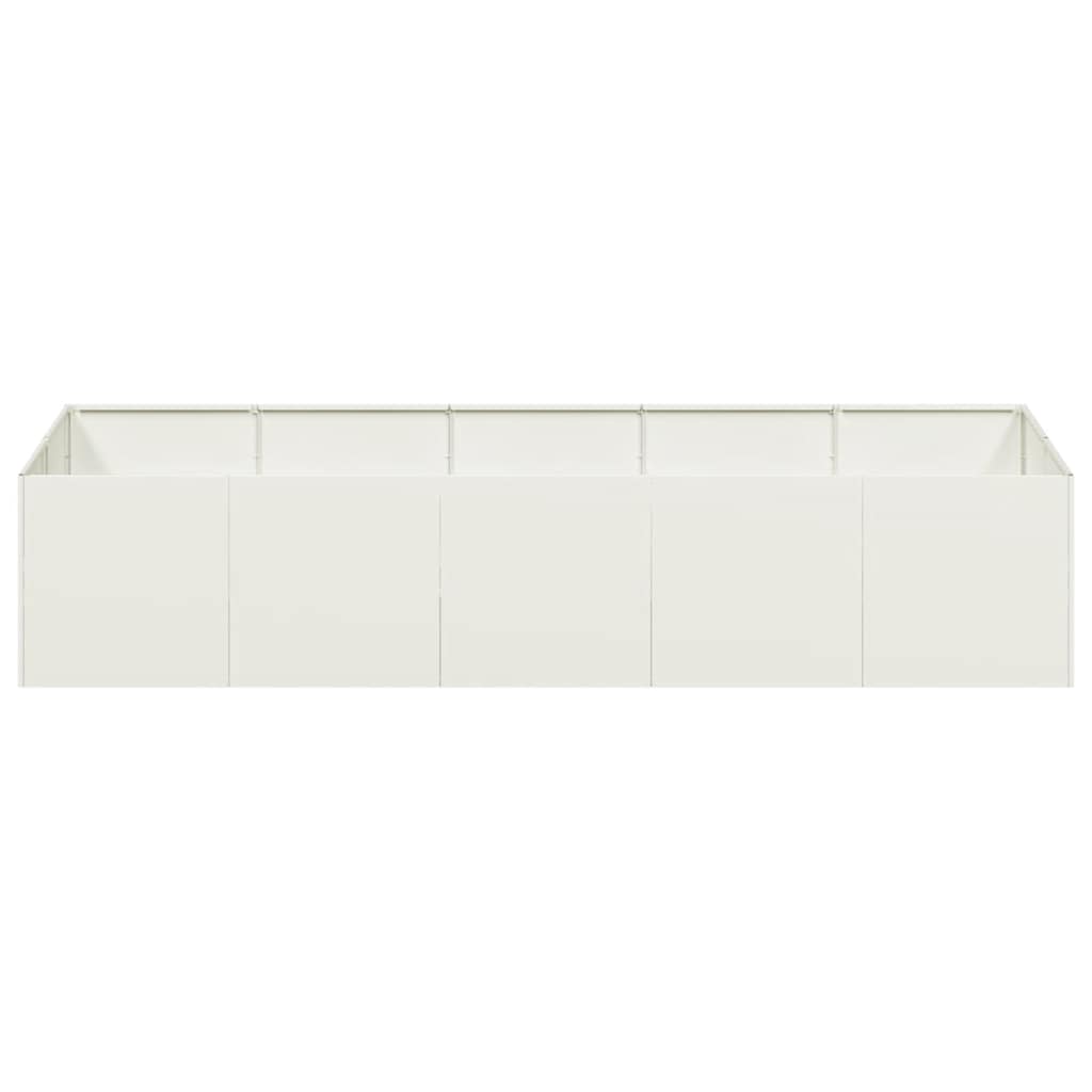 Planter White 200x80x40 cm Steel