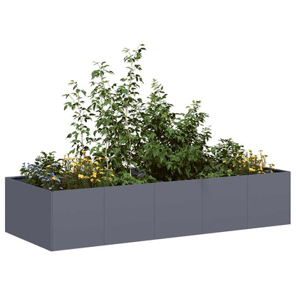 Planter Anthracite 200x80x40 cm Steel