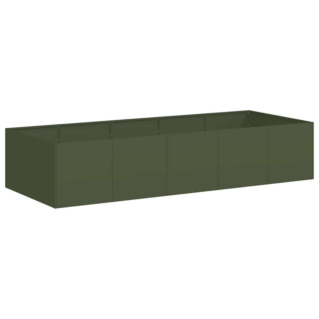 Planter Olive Green 200x80x40 cm Steel