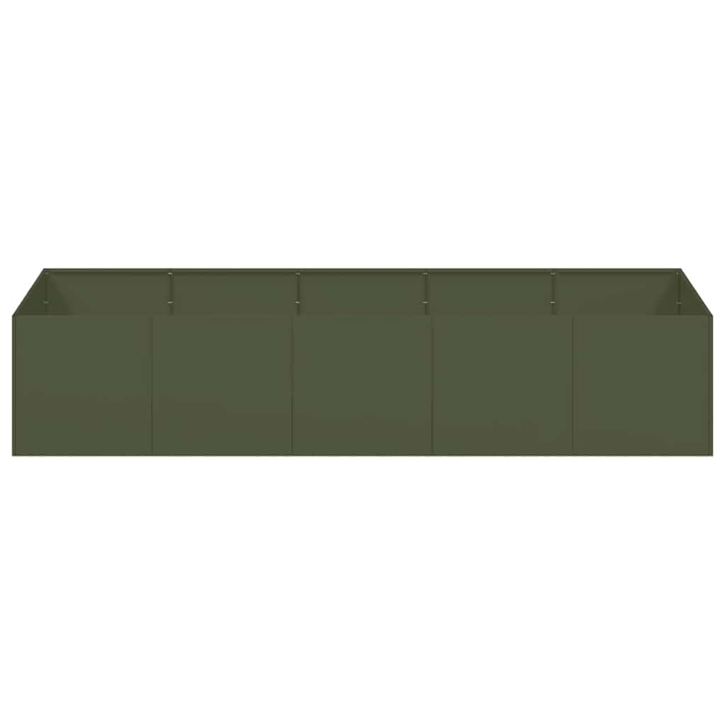 Planter Olive Green 200x80x40 cm Steel