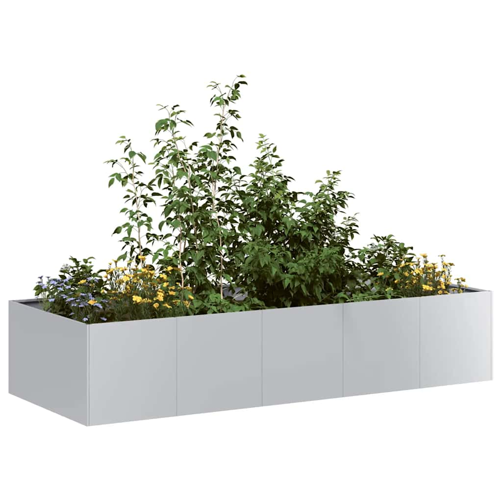 Planter 200x80x40 cm Galvanised Steel