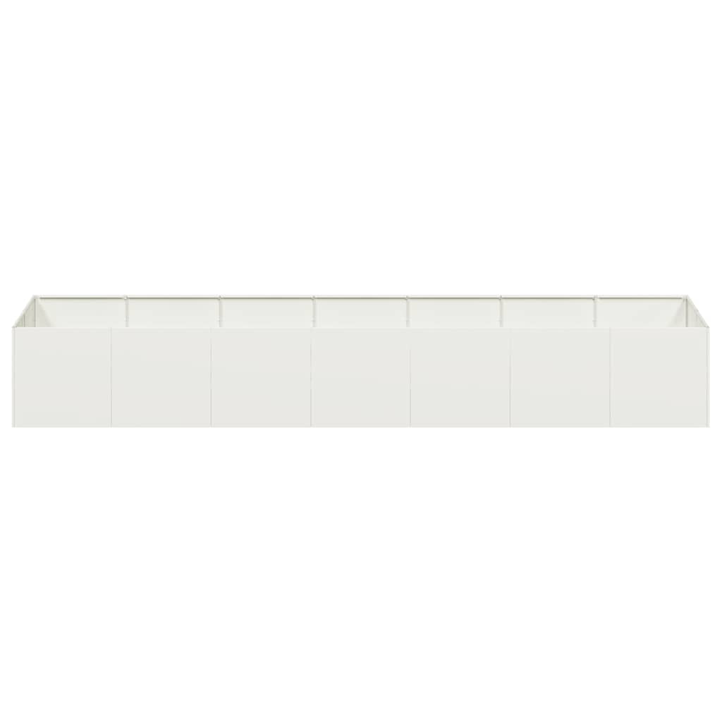 Planter White 280x80x40 cm Steel