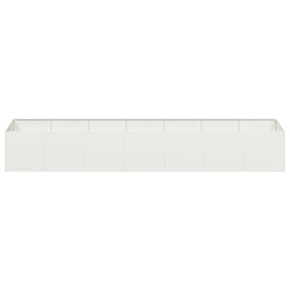 Planter White 280x80x40 cm Steel