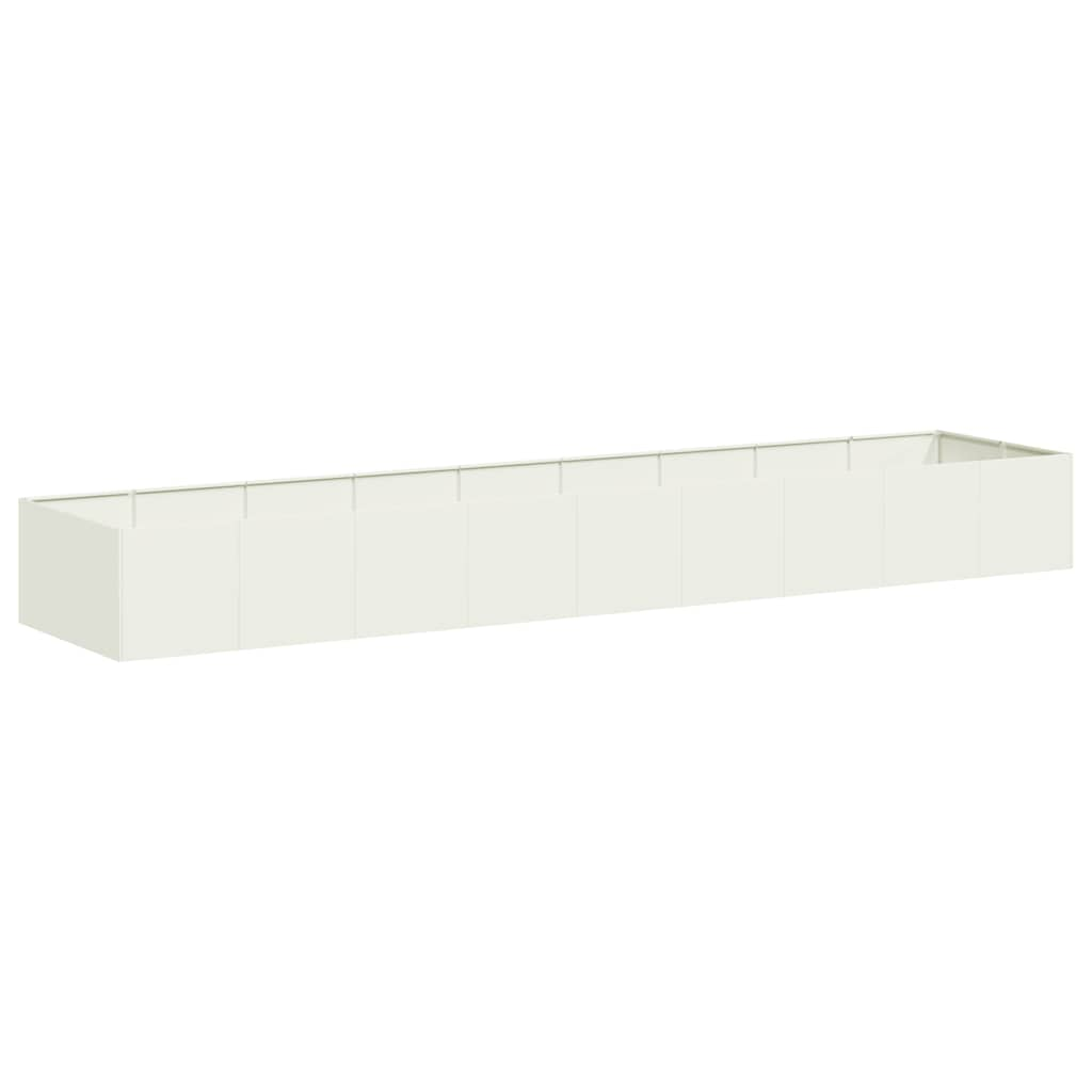 Planter White 360x80x40 cm Steel