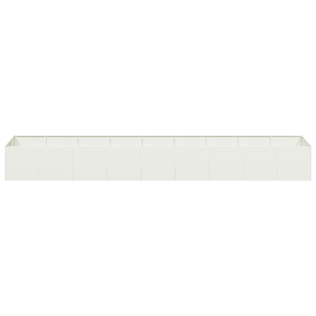 Planter White 360x80x40 cm Steel