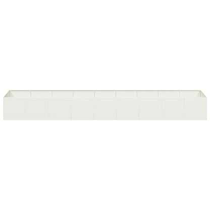 Planter White 360x80x40 cm Steel