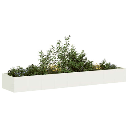 Planter White 360x80x40 cm Steel