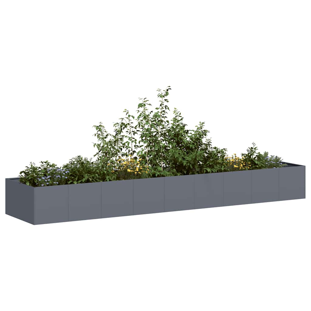 Planter Anthracite 360x80x40 cm Steel