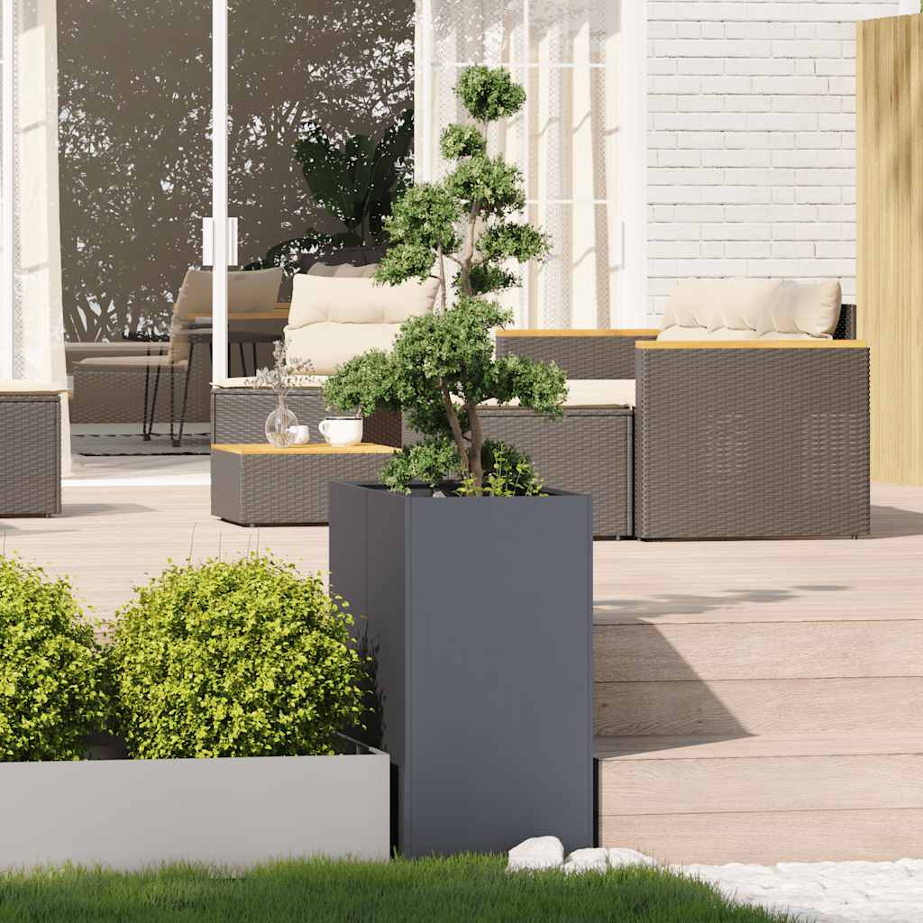 Planter Anthracite 40x80x80 cm Steel