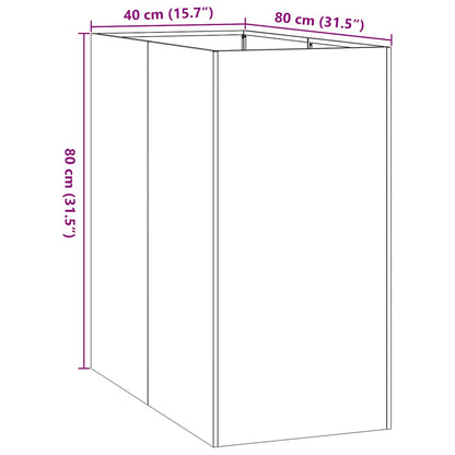 Planter 40x80x80 cm Stainless Steel