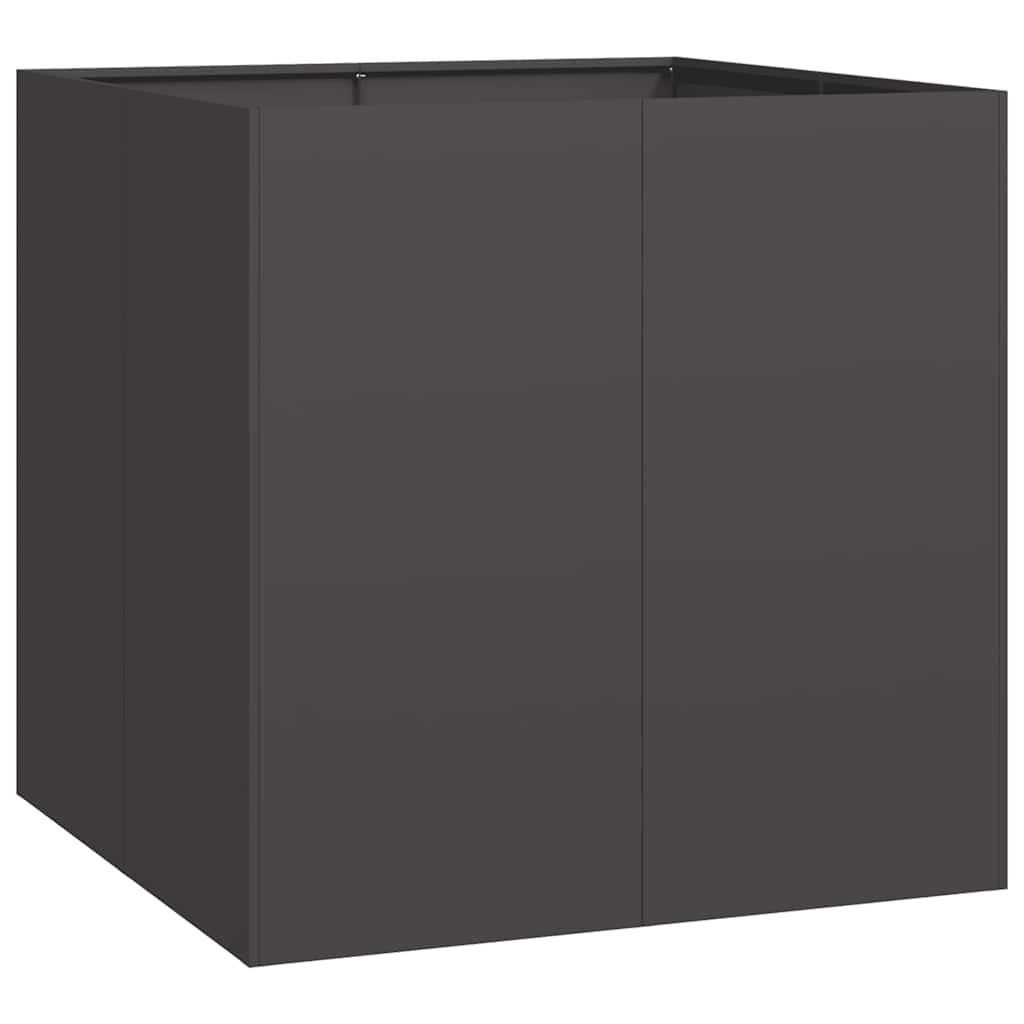 Planter Black 80x80x80 cm Steel