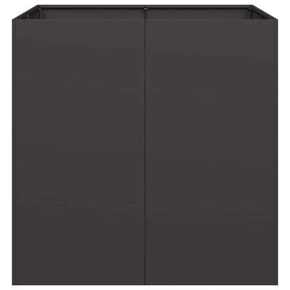 Planter Black 80x80x80 cm Steel