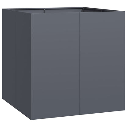 Planter Anthracite 80x80x80 cm Steel