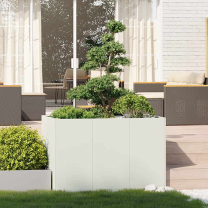 Planter White 120x80x80 cm Steel