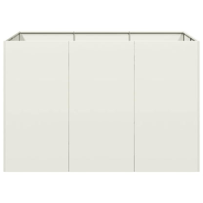 Planter White 120x80x80 cm Steel