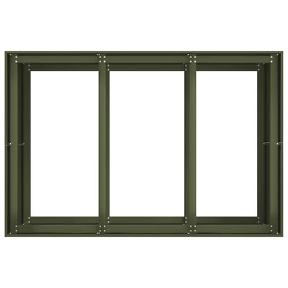 Planter Olive Green 120x80x80 cm Steel