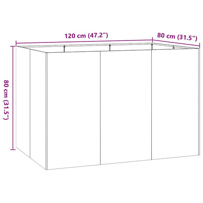 Planter Olive Green 120x80x80 cm Steel