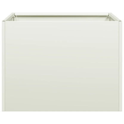 Planter White 40x40x30 cm Steel