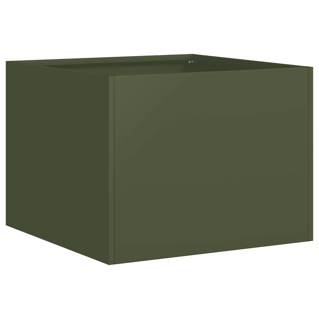 Planter Olive Green 40x40x30 cm Steel