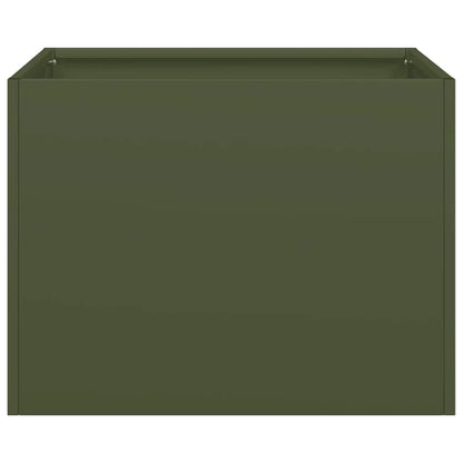 Planter Olive Green 40x40x30 cm Steel