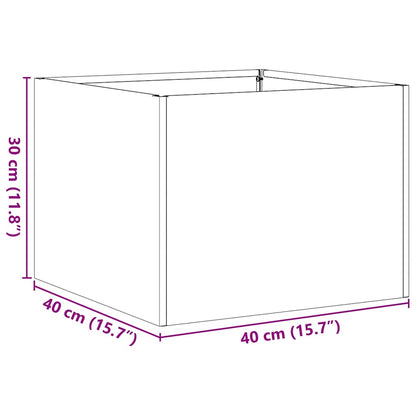 Planter Olive Green 40x40x30 cm Steel